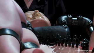 free porn clip 23 bdsm lesbian orgy Sexy Sarah gets Fucked Hard in Brutal Bondage with Nerve Racking Breath Play, metal bondage on brunette girls porn-7