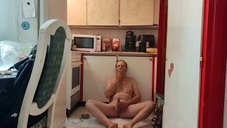 Oldboybp - I sat down on the cold stone in the heat and played with my cock-4