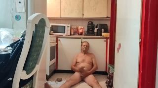 Oldboybp - I sat down on the cold stone in the heat and played with my cock-7