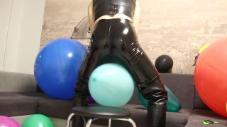 adult clip 45 tights fetish Shiny Leather Heaven aka Leather Love – Katya in Latex Popping Balloons, leather love on femdom porn-8