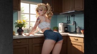 Kitchen Fuck Step Sister Seduces Step Brother in the Kitchen Voiceover Visual Novel-0