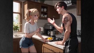 Kitchen Fuck Step Sister Seduces Step Brother in the Kitchen Voiceover Visual Novel-5