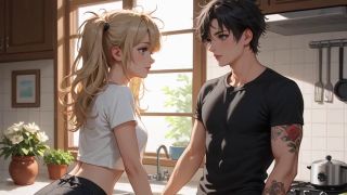 Kitchen Fuck Step Sister Seduces Step Brother in the Kitchen Voiceover Visual Novel-6