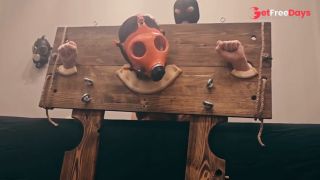 Wife have sex wearing a gasmask-7