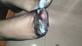 adult clip 37 femdom sex toys masturbation porn | Nylon Footjob, Sexy Feet, Huge Cumshot, Foot Fetish | cumshot-9