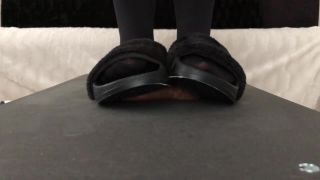 free adult clip 33 Cum under Fuzzy Slides Sandals - fetish - femdom porn captioned femdom situations-1