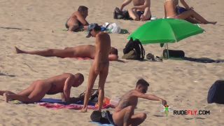 Dame naturist masturbation at strand  3-1