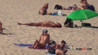 Dame naturist masturbation at strand  3-5