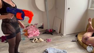 online video 8 Mistress Noir - Bullseye Right in the Kisser Slave Girl gets shot in her open Asshole with Weapon - FullHD 1080p | fetish | lesbian girls femdom permanent chastity-1