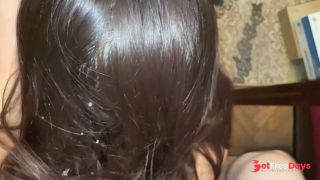 [GetFreeDays.com] I Jerked off with Shiny Long Hair and Cummed on it. HAIR CUMSHOT. Adult Film December 2022-9