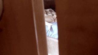 Spying horny blonde roommate fingering pussy till orgasm on the bed - Masturbation-6