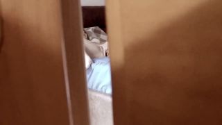 Spying horny blonde roommate fingering pussy till orgasm on the bed - Masturbation-9