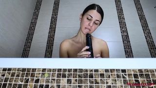 Babe Sucking And Riding On Sex Toy In Bathroom  Solo 1080p-2