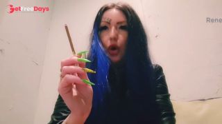 Sexy cigarette smoking. Smoking fetish from a beauty.-1