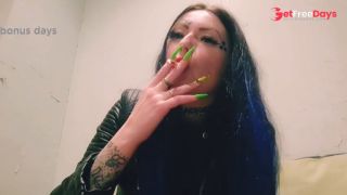 Sexy cigarette smoking. Smoking fetish from a beauty.-7