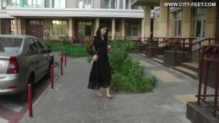 adult video clip 13 kendra james femdom City Feet – Hot brunette in a black dress. Part 2., fetish on brunette girls porn-1