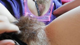 cuteblonde666 Hairy bush play with mirror - Big Clits-8