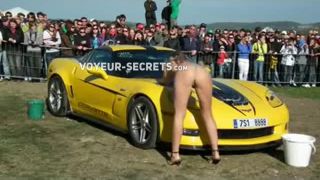 Striptease dance on a nice car-5