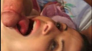 Young Gal In Bedroom Ready For Threesome Blowjob!-8