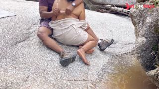 [GetFreeDays.com] Voluptuous Milf making Love by the River - Public Outdoor Romance - Liplock Kissing, Boobs Press Porn Stream March 2023-5