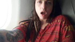 Dread Hot - Public at Airplane Masturbating and Hanjob Til Cum on Seat - VERY RISKY [FullHD 1080P] - clips - big ass mature 50 big ass-1