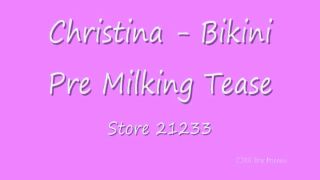 Christina - Bikini Pre Milking Tease - Female Domination Club-0