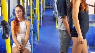 Transporte Publico Public transport worker humps naughty girl in short dress-2