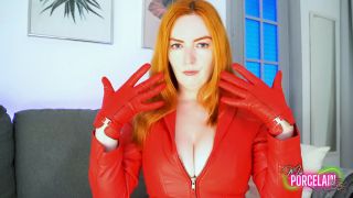 adult video 32 Miss Porcelain B – Sexy Red Leather Glove JOI - dirty talk - masturbation porn bbw fetish porn-2