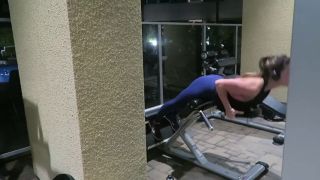 Brunette Late Night Workout-3