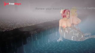 Hinata, Sakura, Ino group sex at onsen - Naruto ntr-6