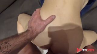 Young wife cheats on her husband in white socks... beautiful ass-7