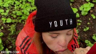 Woods Girlfriend sucked deep throat and was fucked hard in the woods-9