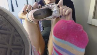 free porn clip 44 bbw femdom femdom porn | DemonGoddessJ – Sore Sneaker Feet  Up and Rub Down | domination-1