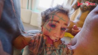 Double Anal Slut - Gangbang with Tattoo Girl Anuskatzz ends with big Facial - ATM, DAP, DP-9