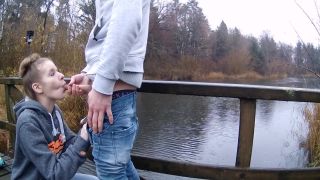 Amateur blowjob by the river-1