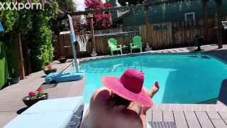 MILF porn URSULA ANDREIA fantasymilfursula OnlyFans Curvy Goddess Sunbathing Tease in Pink Bikini by the Pool-8
