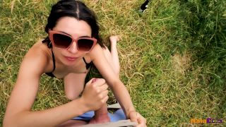 online clip 45 NalaBam - Outdoor Blowjob am See - Nala Bam im Bikini Lutscht den Schwanz  | mdh | german porn femdom foot gagging-6