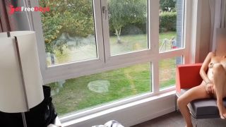 Public blowjob then masturbate in front of the window until orgasm. We got caught by the neighbor-5