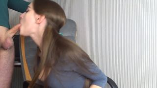The secretary's task is to suck all the boss's sperm - Blowjob-6
