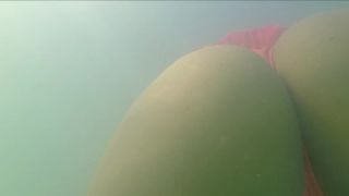 Pussy gets a touch and a rub in the water-0