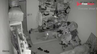 [Sleeping.Porn] Couple sleeping in a cluttered room hidden bedroom video-1