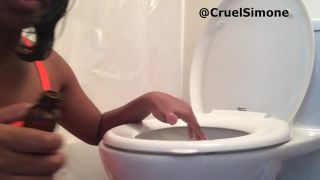 adult video 14 underwater fetish collection CruelSimone Popping Toilet Licking Loser., humiliation on pov-4