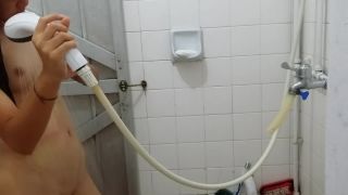Nice girl taking shower and washing pussy. hidden cam-0