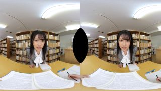 SAVR-414 【8KVR】美人で巨乳な司書さんは…今日もノーパンで仕事する。 気になる男をサイレント生足誘惑して膣欲を満たす紗々原ゆり-1