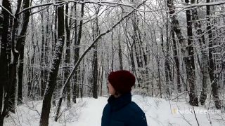 Walk In Snowy Forest Turned Into Choking On Hot Cum 1080p-0