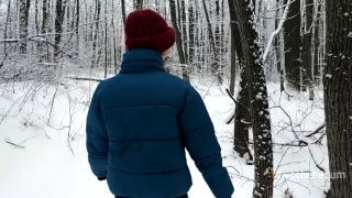 Walk In Snowy Forest Turned Into Choking On Hot Cum 1080p-1