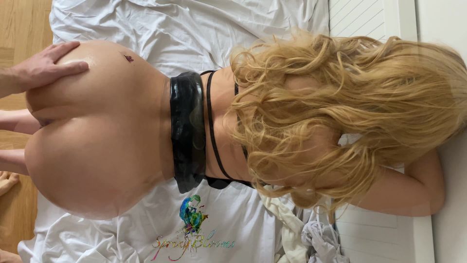 SpringbloomsOiled - Hot Blonde with Perfect Ass Gets Oiled and Fucked Hard