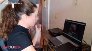 [GetFreeDays.com] He comes over while Im editing and I want to suck him a little but he ruins my PC with his cum Porn Film July 2023-9