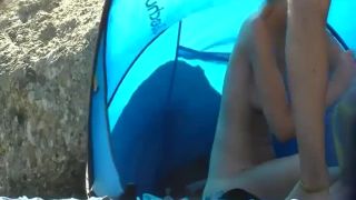 Hairy pussy of a camping girl-9