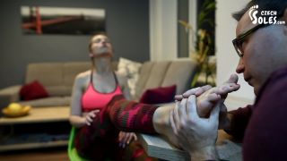 Czech SolesHurt Ankle And Her Sweaty Feet To Be Worshiped (Foot Worship, Gym Socks, Sweaty Feet, Gym Sneakers) - 1080p-2